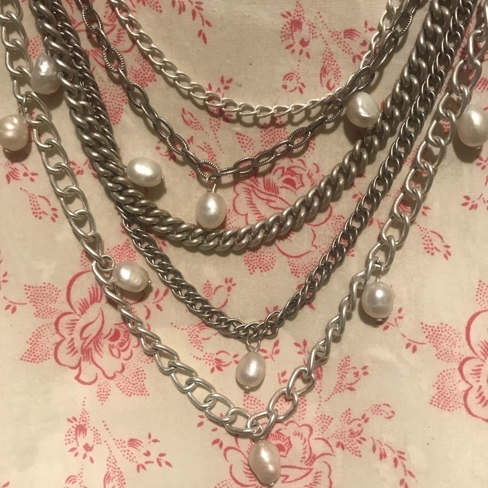 Stella & Dot Avery Chain Pearl Necklace​​​​​​​​ - Picture 4 of 5